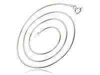 DELIKATNY SREBRNY ŁAŃCUSZEK ŻMIJKA LINKA SNAKE WĄŻ 0.75MM 42CM