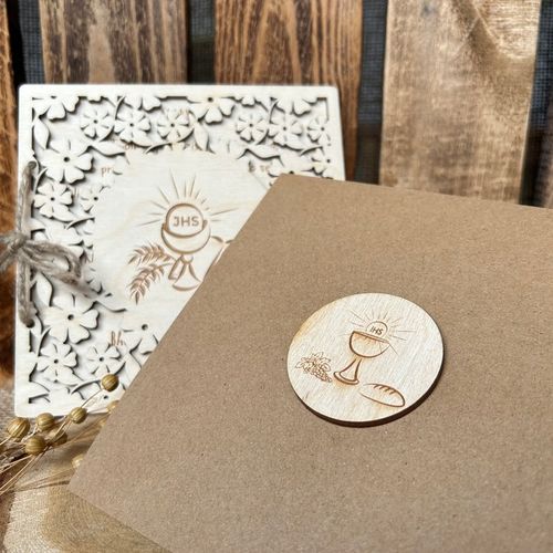 Kartka na Komunię od Chrzestnej Ażurowa Pierwsza Komunia Święta na Arena.pl