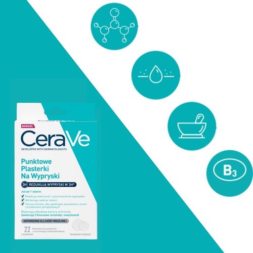 CeraVe Plasterki na niedoskonałości, 2x Żel myjący 236ml + GRATIS na Arena.pl