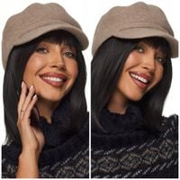 KASZKIET DAMSKI BERET CZAPKA moher moherowa ciepła wełniana na zimę beżowa