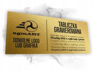 Tabliczka złota 10x5 cm z Grawerem Personalizowana z TWOIM Logo Tekstem