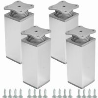 Nóżka nóżka stopka meblowa 40x40, H-150mm, regulacja, Chrom połysk, 4 szt