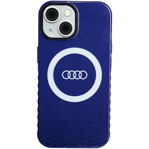 Etui Audi do iPhone 15, iPhone 14, iPhone 13, Niebieski, MagSafe zdjęcie 1