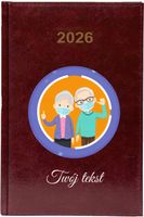 Kalendarz A5 2026 tygodniowy KSIĄŻKOWY DLA BABCI I DZIADKA z twoim napisem