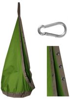 HUŚTAWKA HAMAK KOKON zielony z beżową lamówką