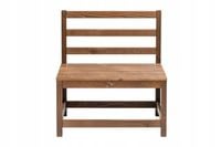 Sofa Ogrodowa Drewniana na Taras Balkon Sosnowa Brązowa Wodoodporna