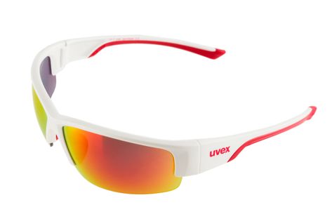 Okulary rowerowe UVEX Sportstyle 215 biało-czerwone