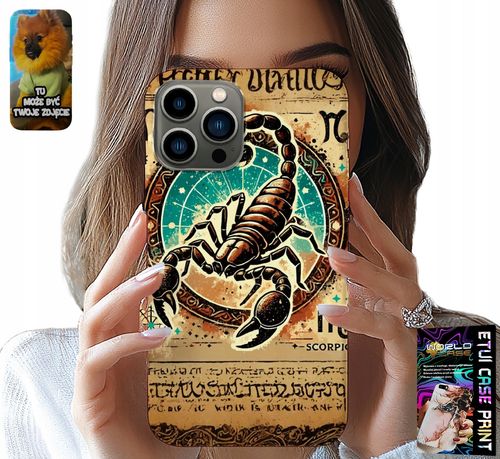 ETUI DO IPHONE 13 PRO - SKORPION ZNAK ZODIAKU ASTRONOMIA + FOLIA na Arena.pl