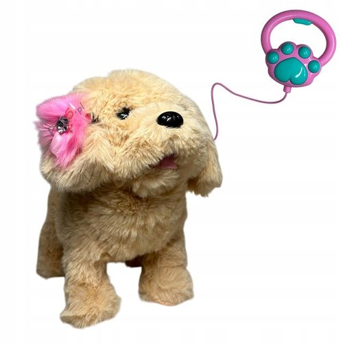 INTERAKTYWNY PIESEK PLUSZOWY NA SMYCZY CHODZĄCY SZCZEKAJĄCY N BATERIE XXL na Arena.pl