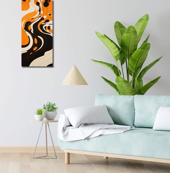 Obraz 30x70cm Tańczący Atrament zdjęcie 2