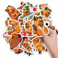 NAKLEJKI NA ZESZYT NALEPKA Z POSTACIAMI KAPIBARA GRYZOŃ ZWIERZE WZORY 10SZT