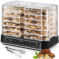 DUŻA SUSZARKA DO GRZYBÓW OWOCÓW WARZYW ZIÓŁ 6 SIT MOCNA 550W TIMER ZESTAW