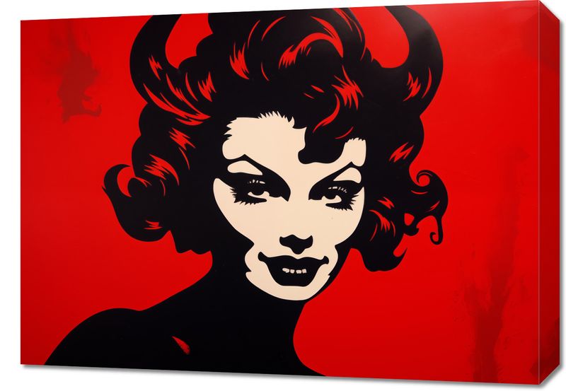 Obraz 70x50cm Czerwona Diablica zdjęcie 1