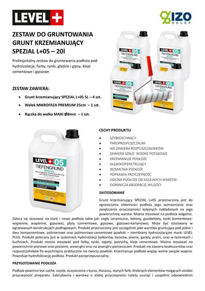 Grunt Krzemianujący 20L Grunt Duży Wałek Malarski zdjęcie 5