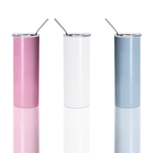 Metalowy kubek termiczny 600 ml spękane szkło błękitny - z Twoim nadrukiem na Arena.pl