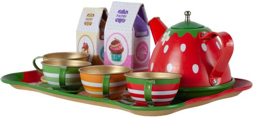 Zestaw do Herbatki Serwis Metalowy do Zabawy 16el na Arena.pl