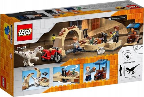 LEGO JURASSIC WORLD 76945 ATROCIRAPTOR: POŚCIG – ZESTAW AKCJI Z DINOZAUREM na Arena.pl