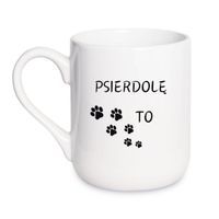 KUBEK "PSIERDOLĘ TO" Wzór - Elegant Coffee 330 ml