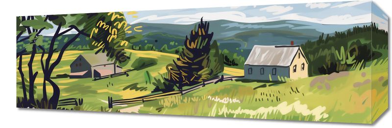 Obraz 60x20cm Bujna Wieś zdjęcie 1
