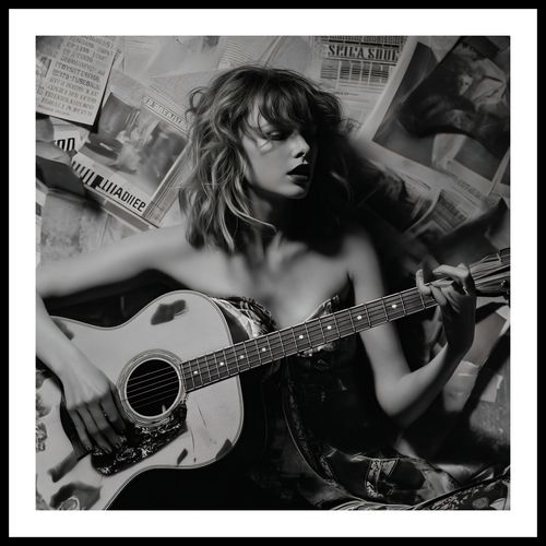 Plakat 80x80cm Młoda Gitarzystka na Arena.pl