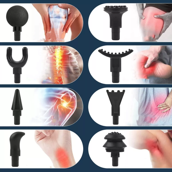 Masażer mięśni powięzi Pistolet do masażu punktów spustowych 8 nasadek zdjęcie 5