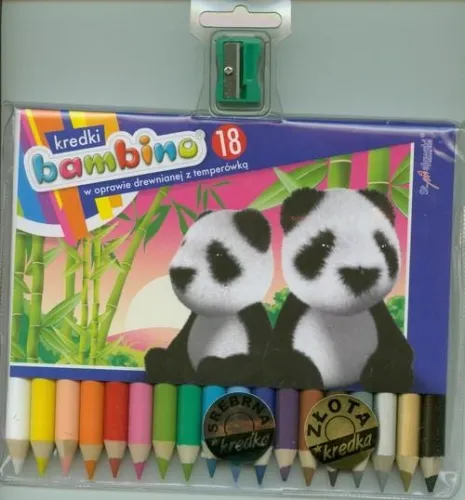 Kredki ołówkowe grube Bambino 18 kolorów 15cm na Arena.pl