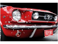 60CM 40CM ZEGAR OBRAZ RED MUSTANG Y DRUK PŁÓTNO RAMA