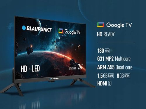 TELEWIZOR BLAUPUNKT 24 CALE LED HD GOOGLE SMART TV DVBT T T2 HDMI na Arena.pl