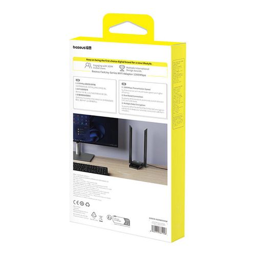 adapter wifi baseus fastjoy 1800mbps (czarny) na Arena.pl