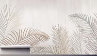 Fototapeta STYLOWE LIŚCIE PALMY ZŁOTE 390x280