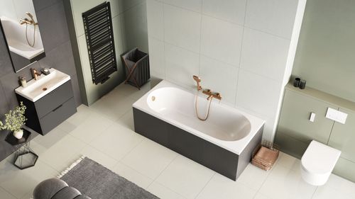 Oceana Slim Mono wanna prostokątna 180X80 cm biały połysk na Arena.pl