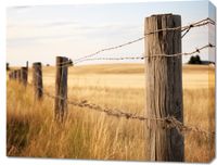 Obraz 90x70cm Płot na Polu