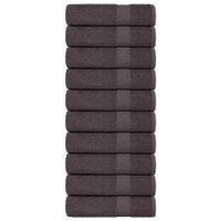Ręczniki kąpielowe, 10 szt., antracyt, 100x150 cm, bawełna 100%