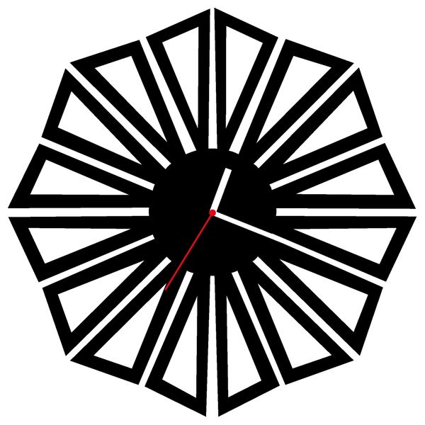 ZEGAR ŚCIENNY GEOMETRIA 38cm M 127.10 zdjęcie 2