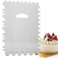 METALOWA SKROBKA SZPATUŁKA DEKORATOR TORTÓW 4-STRONNA PACKA DO KREMU