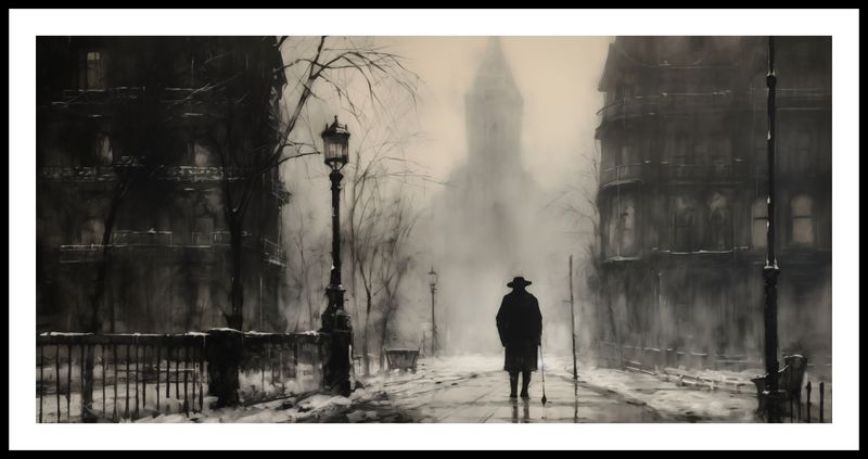 Plakat 91,3x44,5cm Mgła nad Londynem zdjęcie 3
