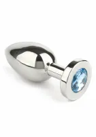 mr. steel jeweled plug medium - stalowy model z ozdobnym kryształem