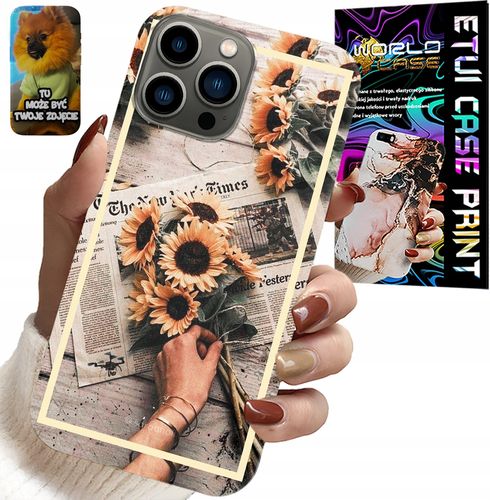 ETUI DO IPHONE 13 PRO - KWIATISTY WZÓR SŁONECZNIK SŁONECZNIKI na Arena.pl