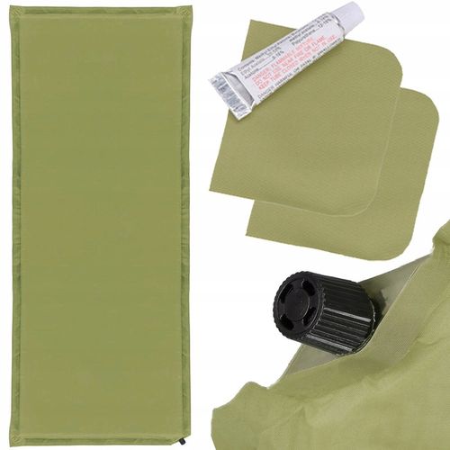 MATA SAMOPOMPUJĄCA KARIMATA 180x50cm MIĘKKA ZIELONA GRUBA POKROWIEC MATERAC na Arena.pl