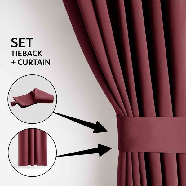 CURT/AH/BLACKOUT/EYELETS/WINE/140X245/1PC zdjęcie 3