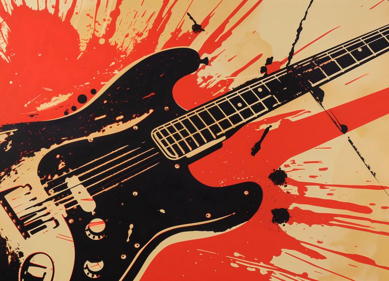 Plakat 18x13cm Gitara Elektryczna zdjęcie 1