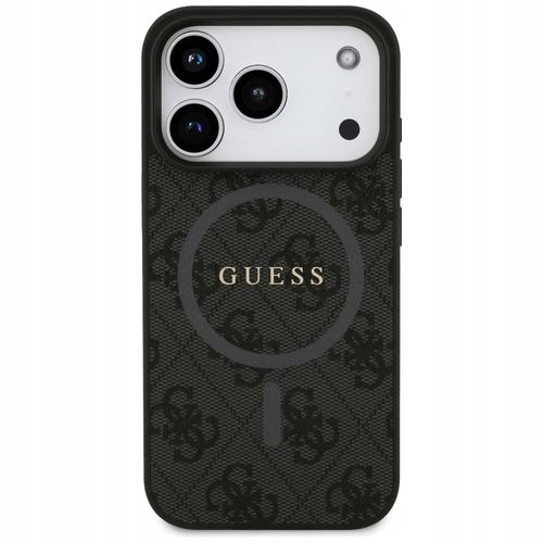 Etui GUESS 4G Ring Classic Logo MagSafe do iPhone 17 Pro Czarny na Arena.pl