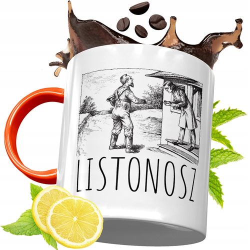 Kubek Pomarańczowy Dla Listonosza Prezent Z Nadrukiem Ze Zdjęciem na Arena.pl