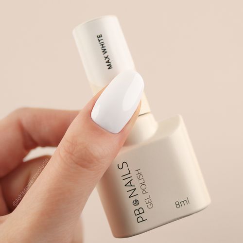PB NAILS Lakier hybrydowy - MAX WHITE - 8ml na Arena.pl