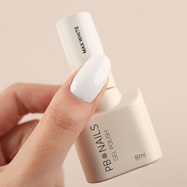 PB NAILS Lakier hybrydowy - MAX WHITE - 8ml zdjęcie 2