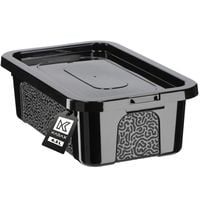 KADAX Pojemnik Organizer 4,5L Pudełko Zabawki Plastikowe Z Pokrywą Czarny