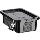 KADAX Pojemnik Organizer 4,5L Pudełko Zabawki Plastikowe Z Pokrywą Czarny