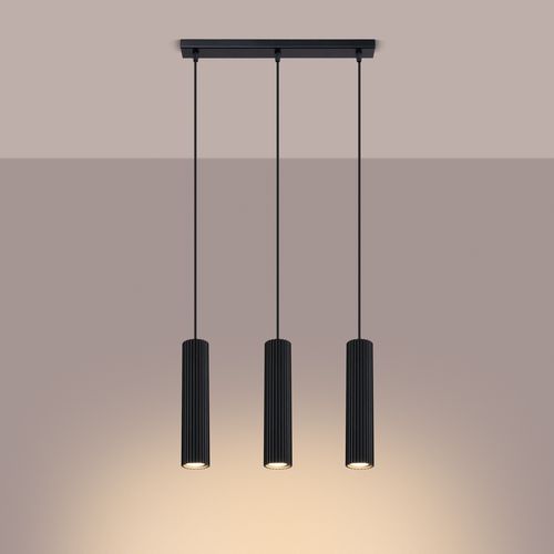 Lampa wisząca KARBON 3L czarny na Arena.pl