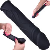 Silikonowa Czarna Nakładka, Przedłuża Członka O 6 Cm