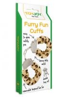 kajdanki piórkowe regulowane toyjoy leopard